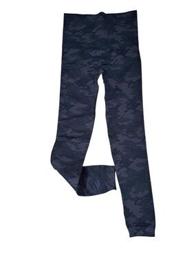 SPANX Look at Me Now Seamless Leggings Grey Camo Stretch Shaping Yoga Women's S